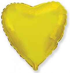 Шар с гелием Сердце, Золото, 46 см